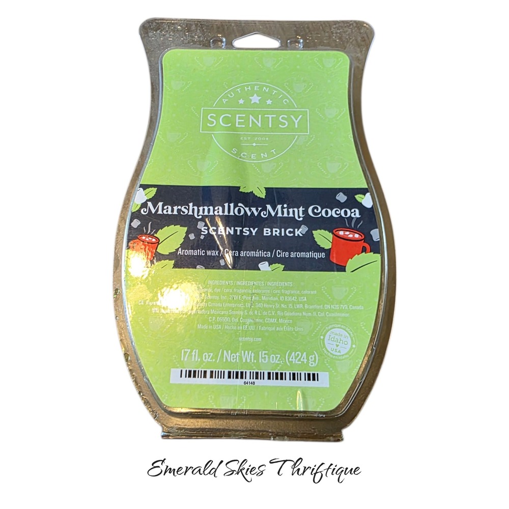 New Scentsy Marshmallow Mint Cocoa scentsy brick 17 Fl Oz Holiday Discontinued